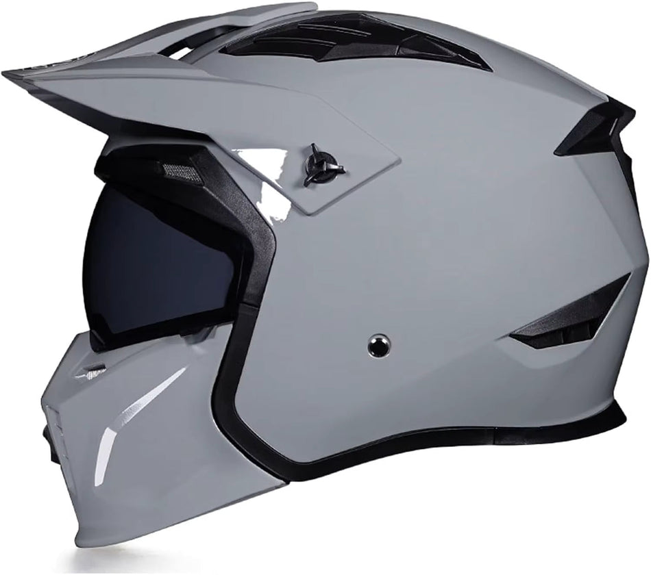 ECE Approved Street Fighter Full Face Motorcycle Helmet Anti-lock System Modular Motocross Quick Release Closed-ABS