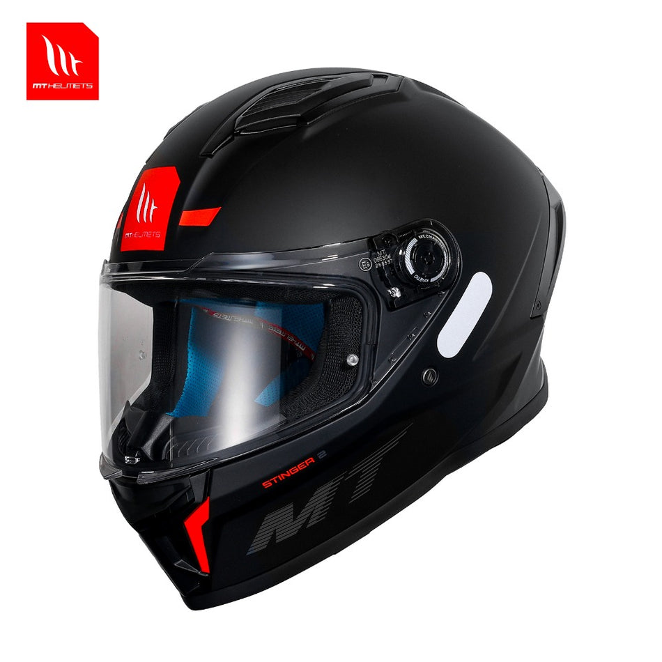 MT Helmets Stinger 2 Gloss Black ABS Full Face Motorcycle Helmet – DOT/ECE/CCC Certified | Unisex