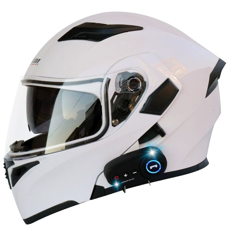 3C certifikat Integralna motociklistička kaciga s preklopnim vizirom FM radio za Bluetooth slušalice