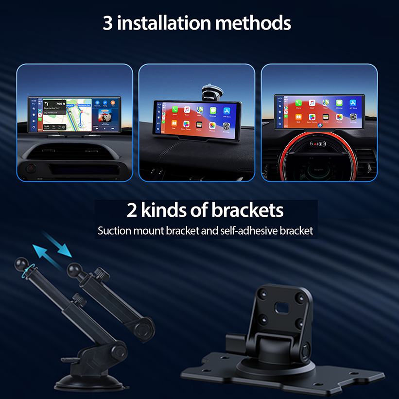 Carplay Head Unit Universal DH IPS 7 Inch Car Apple Play Portable Screen With Wireless Mirror Link and FM