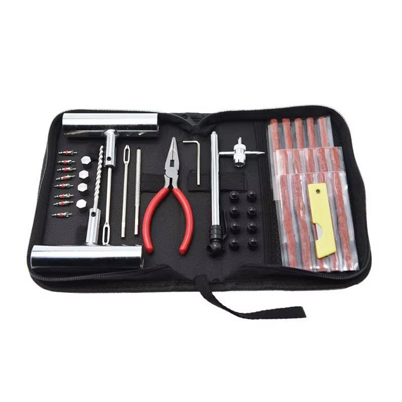 46-Piece Auto Bike Tire Repair Kit Vehicle Tool
