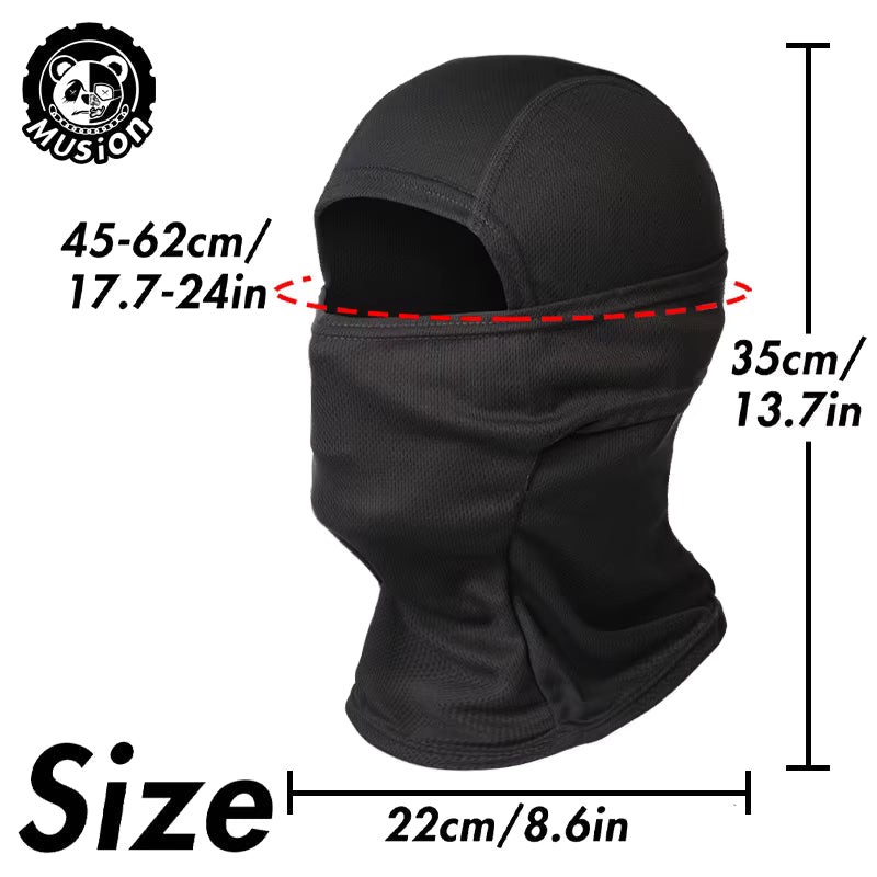 Motorcycle Balaclava Sun Protection Full Face Mask Breathable Mesh Airsoft Mask Balaclava Bicycle Cycling