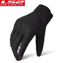 LS2 Men's Motorcycle Gloves Summer Breathable Mesh Motocross Gloves Lightweight Crash Resistant Riding Gloves CE Certification