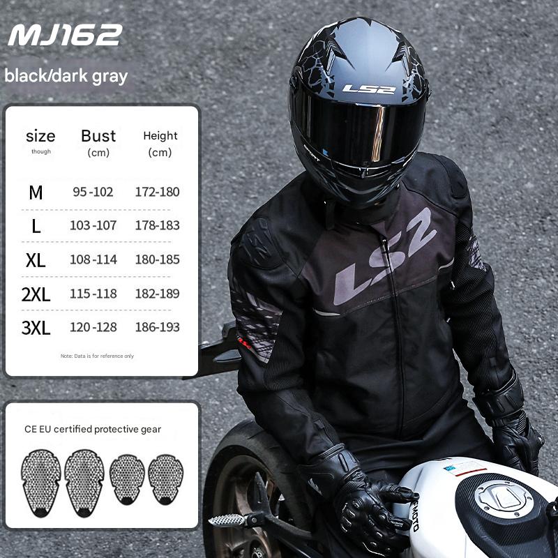 M162 Black / Grey Four-Season Motorcycle Racing Jacket – Waterproof Protective Riding Jacket