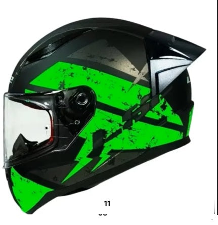 LS2 FF353 Green/Black Motorcycle Helmet ECE -Approved Foam Interior