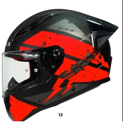 LS2 FF353 Red Motorcycle Helmet ECE -Approved Foam Interior