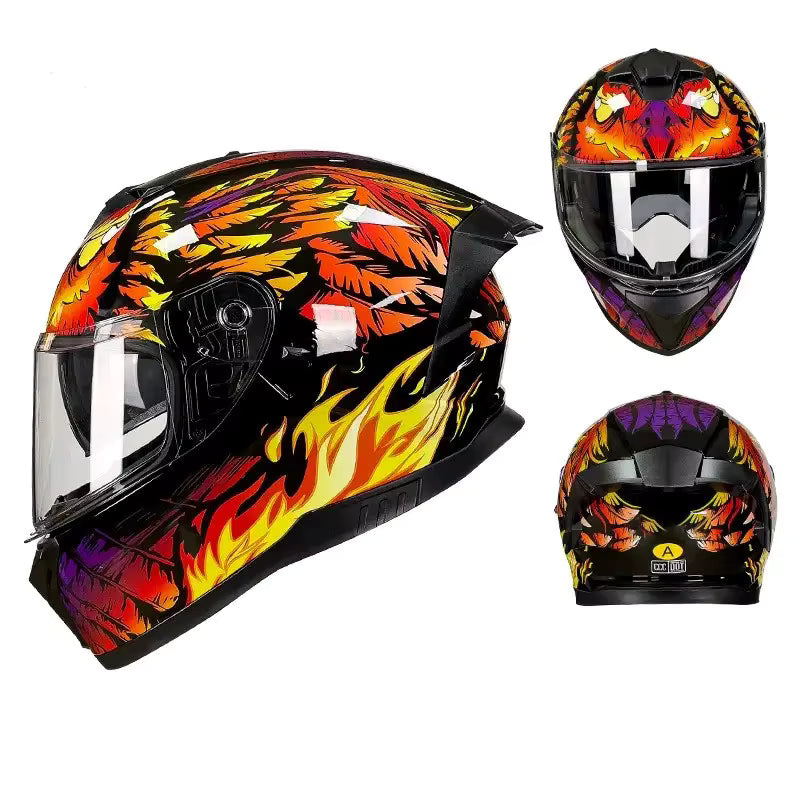 Full Face Motorcycle Helmet with Quick Release Buckle – ECE E24 22R06 & DOT Certified Safety Gear - Flying Eagle