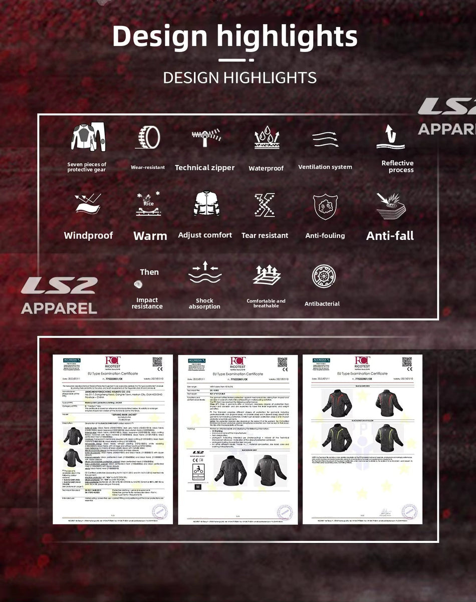 M162 Black / Grey Four-Season Motorcycle Racing Jacket – Waterproof Protective Riding Jacket