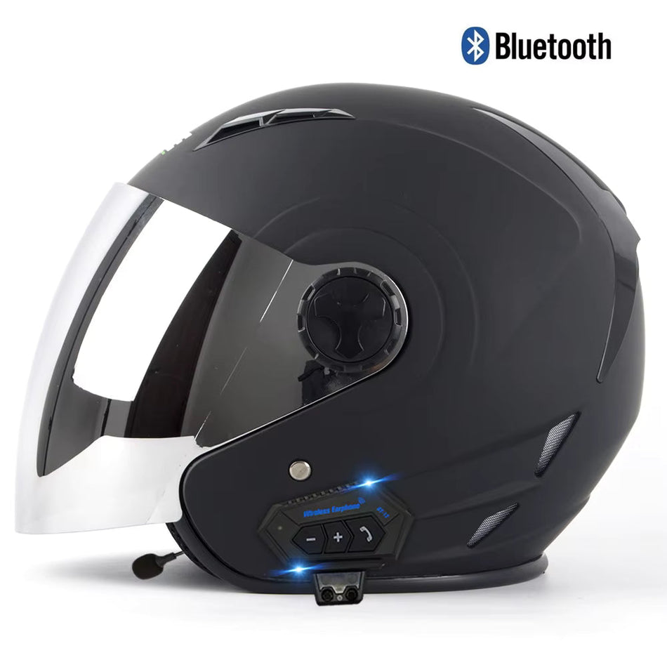 Pametna bežična 3/4 otvorena električna kaciga za motocikl s ugrađenim Bluetoothom odobrena od strane DOT-a