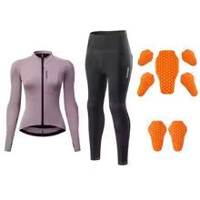2 piece Women Pink / Black Motorcycle Soft Armor Full Body Summer Motorbike Protective Jacket Motocross Racing Pants CE Approved