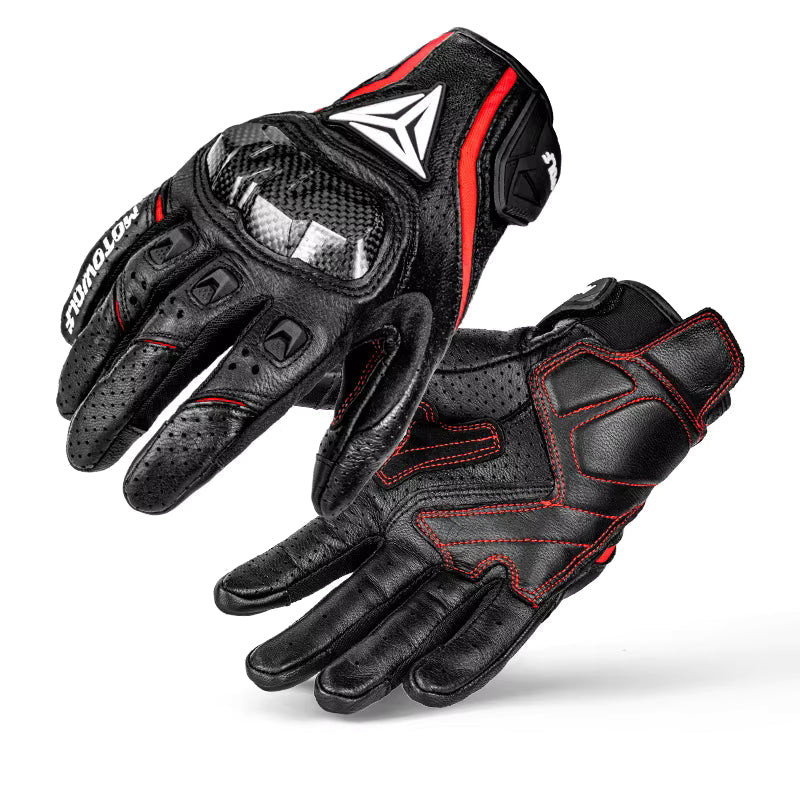 Moto Leather Gloves Touch Screen Protective