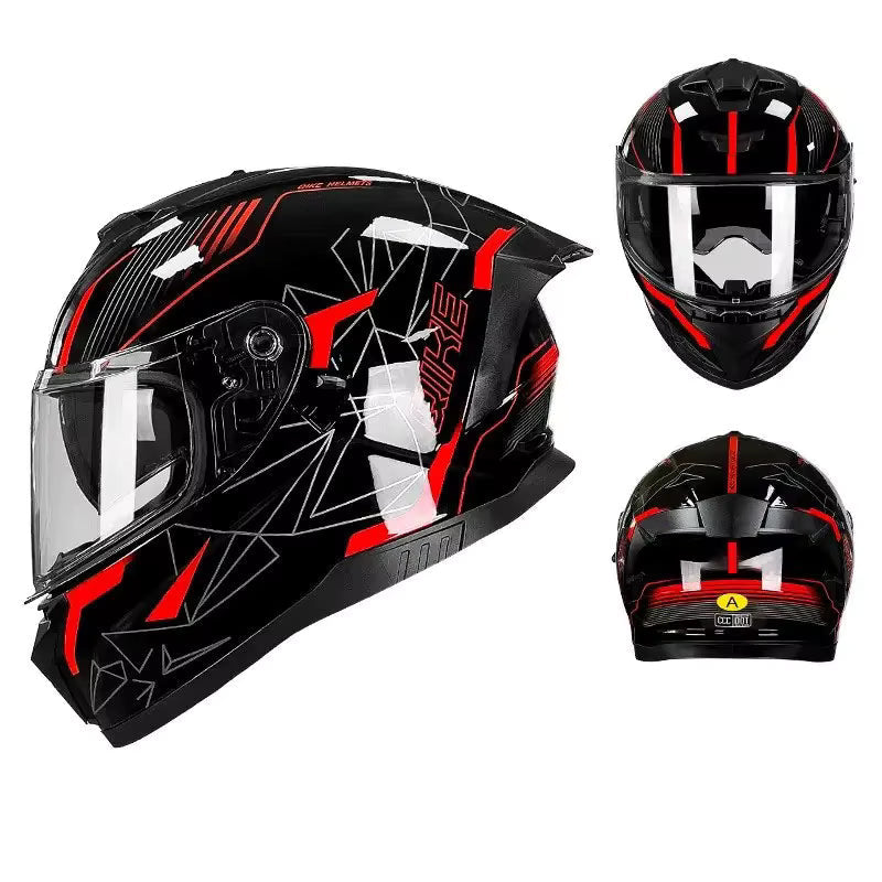 Full Face Motorcycle Helmet with Quick Release Buckle – ECE E24 22R06 & DOT Certified Safety Gear - Safflover