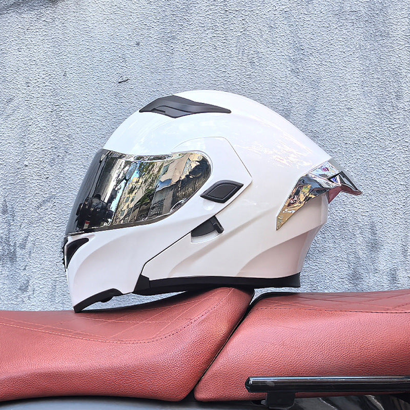Motorcycle Helmet Double Lenses Large Tail Motorcycle Helmet 3C Certified