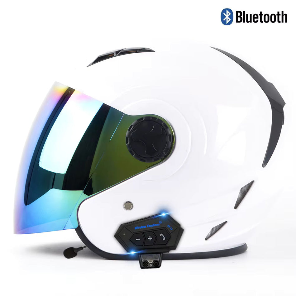 Pametna bežična 3/4 otvorena električna kaciga za motocikl s ugrađenim Bluetoothom odobrena od strane DOT-a